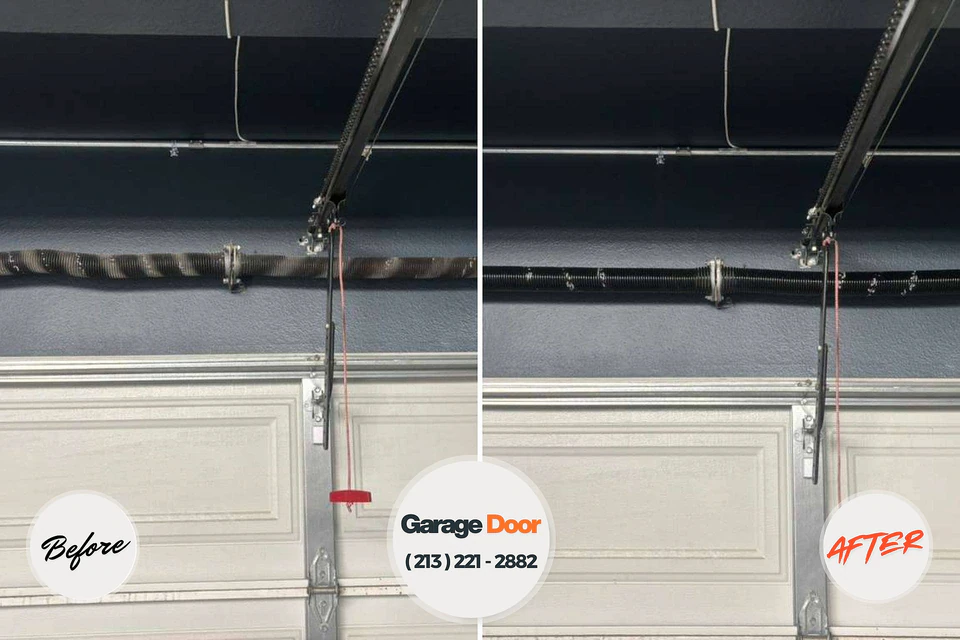 Before and after: garage door repair Westchase, FL